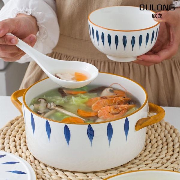 bowls japanese-style binaural soup bowl large household ceramic instant noodle with handle creative personality tableware
bowls japanese-style binaural soup bowl large household ceramic instant noodle with handle creative personality tableware