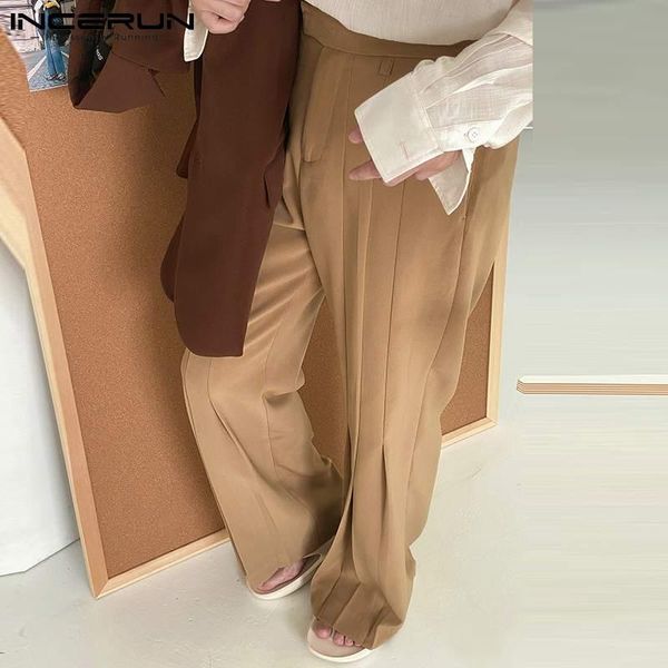 men's pants incerun 2021 pleated organ leisure trousers male loose fashionable casual solid wide-leg pantalons s-5xl, Black
men's pants incerun 2021 pleated organ leisure trousers male loose fashionable casual solid wide-leg pantalons s-5xl, Black