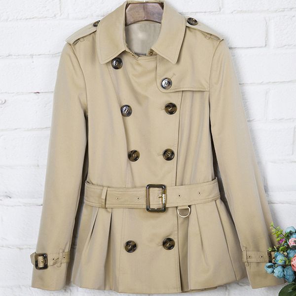 women's trench coats short classic windbreaker waterproof british high-end english style autumn winter gabadian solid color size coat b, Tan;black
women's trench coats short classic windbreaker waterproof british high-end english style autumn winter gabadian solid color size coat b, Tan;black