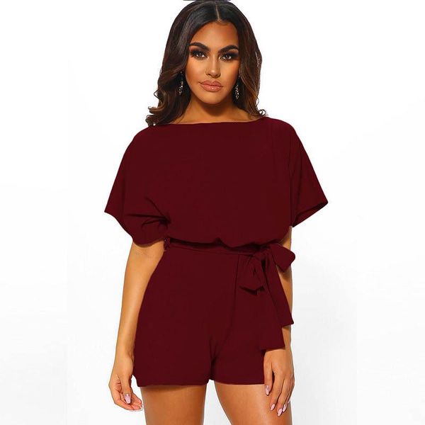 2021 summer women rompers elegant jumpsuit playsuit women jumpsuit short fashion pure color belt short sleeve, Black;white
2021 summer women rompers elegant jumpsuit playsuit women jumpsuit short fashion pure color belt short sleeve, Black;white