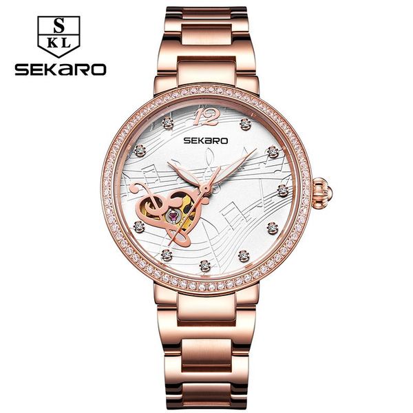 wristwatches sekaro fashion hollow music note women mechanical watch stainless steel diamond wristwatch for clock gift montre femme, Slivery;brown
wristwatches sekaro fashion hollow music note women mechanical watch stainless steel diamond wristwatch for clock gift montre femme, Slivery;brown