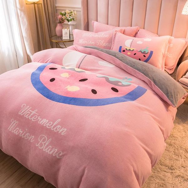 sheets & sets girl pink big watermelon cartoon coral velvet warm and comfortable home textile quilt cover four-piece set sheet
sheets & sets girl pink big watermelon cartoon coral velvet warm and comfortable home textile quilt cover four-piece set sheet