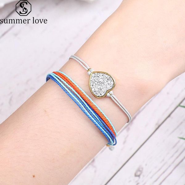 charm bracelets 2021 fashion colorful resin heart bracelet wax rope braided gold pendant womens adjustable string jewelry, Golden;silver
charm bracelets 2021 fashion colorful resin heart bracelet wax rope braided gold pendant womens adjustable string jewelry, Golden;silver
