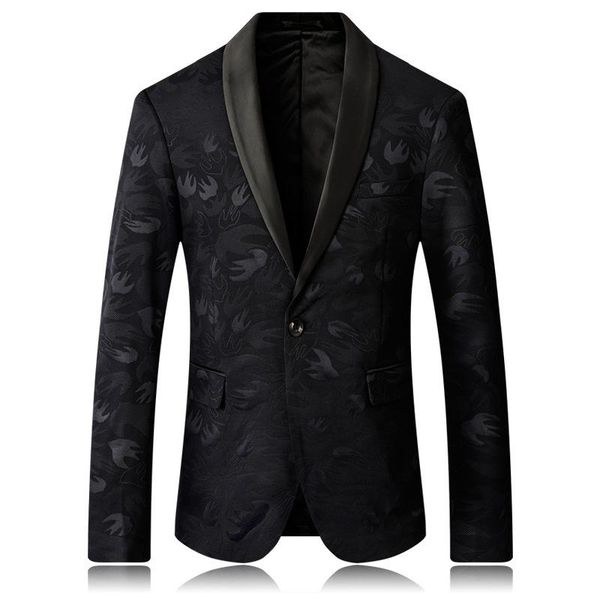 men's suits & blazers 2021 fashion elegant casual stitching print blazer slim suit jacket designer tassel official business, White;black
men's suits & blazers 2021 fashion elegant casual stitching print blazer slim suit jacket designer tassel official business, White;black