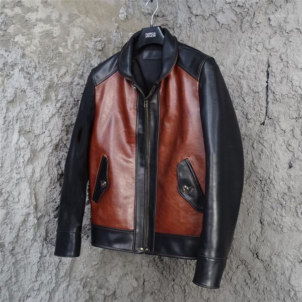men's leather & faux 2021 brown japan casual style genuine jacket men plus size 4xl real natural thick cowhide autumn slim fit short co, Black
men's leather & faux 2021 brown japan casual style genuine jacket men plus size 4xl real natural thick cowhide autumn slim fit short co, Black