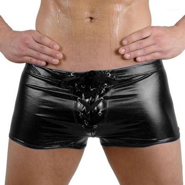 underpants 50% fashion club men's lace up patent leather boxers underwear shorts, Black;white
underpants 50% fashion club men's lace up patent leather boxers underwear shorts, Black;white