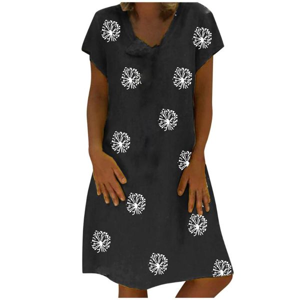 casual dresses floral printed dress fashion summer women plus size short sleeve comfort streetwear loose vestidos, Black;gray
casual dresses floral printed dress fashion summer women plus size short sleeve comfort streetwear loose vestidos, Black;gray