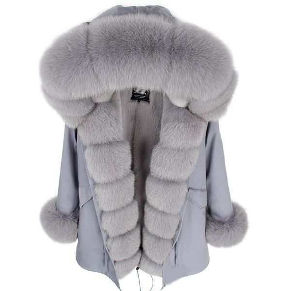 2019 fashion winterwarm jacket women real fur coat natural real fox fur collar loose long parkas big fur outerwear detachable, Black
2019 fashion winterwarm jacket women real fur coat natural real fox fur collar loose long parkas big fur outerwear detachable, Black