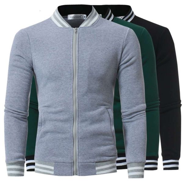 autumn and winter new men's stand collar long sleeve sweater slim splicing fashion baseball jacket, Black
autumn and winter new men's stand collar long sleeve sweater slim splicing fashion baseball jacket, Black