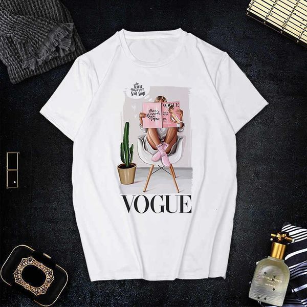 fashion vogue print shirt women up to date arrivals summer short sleeve casual shein harajuku trend polyester style blouse female, White
fashion vogue print shirt women up to date arrivals summer short sleeve casual shein harajuku trend polyester style blouse female, White