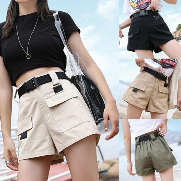 women's shorts brand women high waist casual trouser summer loose solid with pocket belt fashion 2021, White;black
women's shorts brand women high waist casual trouser summer loose solid with pocket belt fashion 2021, White;black