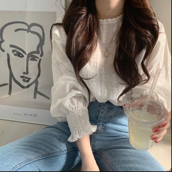 womens clothing 019 women loose casual chiffon summer sweet solid color puff sleeve lace bottoming blouse, White
womens clothing 019 women loose casual chiffon summer sweet solid color puff sleeve lace bottoming blouse, White