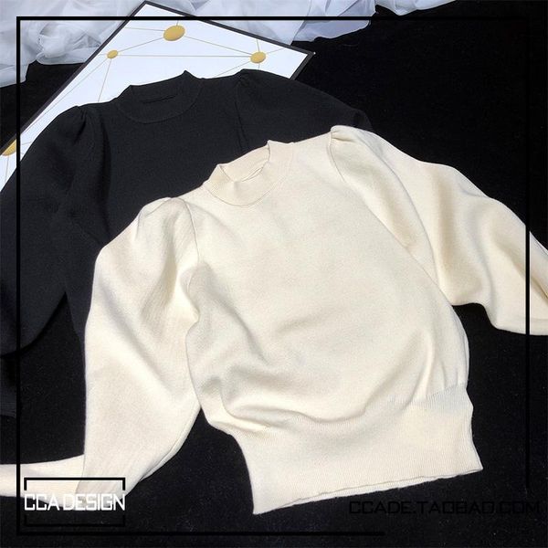 women's sweaters cca homemade minority simple temperament puff sleeves chimney collar sweater court style sleeve bottoming shirt bishop, White;black
women's sweaters cca homemade minority simple temperament puff sleeves chimney collar sweater court style sleeve bottoming shirt bishop, White;black