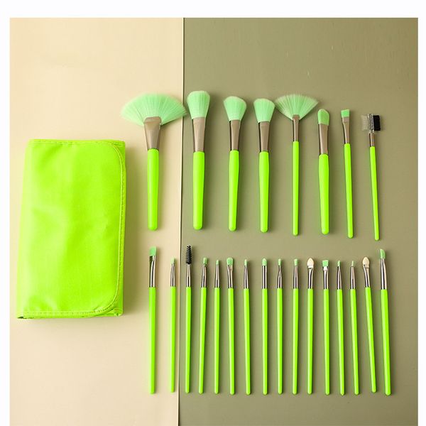 24pcs makeup brushes set plastic handle make up brush kit ochas de maquillaje in 6 colors 
24pcs makeup brushes set plastic handle make up brush kit ochas de maquillaje in 6 colors