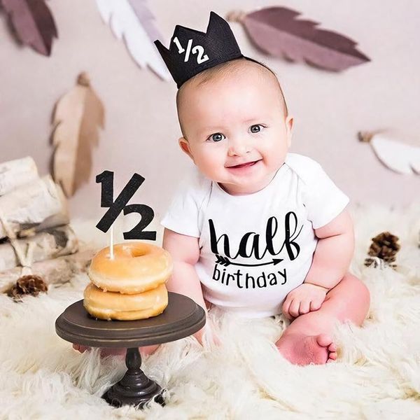 rompers one half birthday infant bodysuits baby 1/2 print romper jumpsuit outfits one-piece boys girls gift clothes, Blue
rompers one half birthday infant bodysuits baby 1/2 print romper jumpsuit outfits one-piece boys girls gift clothes, Blue