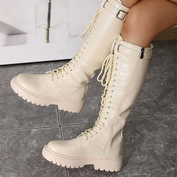 boots women mid calf solid color lace up female platform non slip zipper ladies fashion motorcycle shoe 2021, Black
boots women mid calf solid color lace up female platform non slip zipper ladies fashion motorcycle shoe 2021, Black