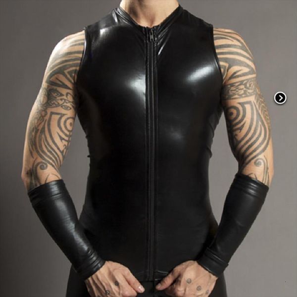mens black zipper faux leather sleeveless pu undershirt tank vest waistcoat underwear gay male, White;black
mens black zipper faux leather sleeveless pu undershirt tank vest waistcoat underwear gay male, White;black