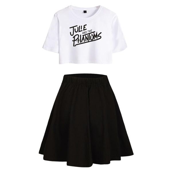 men's t-shirts arrival julie the phantoms women two piece set summer short tshirt crop +skirt casual streetwear clothes girls suit, White;black
men's t-shirts arrival julie the phantoms women two piece set summer short tshirt crop +skirt casual streetwear clothes girls suit, White;black
