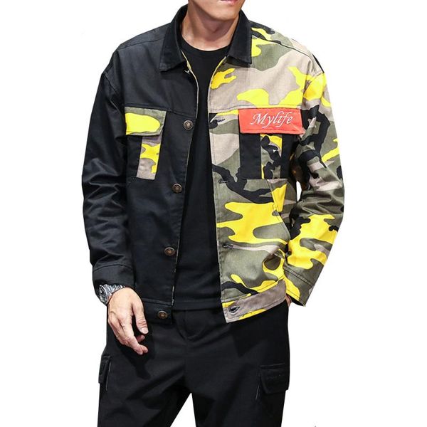 men's jackets autumn camouflage color matching tooling loose jacket men japanese original personality fashion large size lapel coat m-4, Black;brown
men's jackets autumn camouflage color matching tooling loose jacket men japanese original personality fashion large size lapel coat m-4, Black;brown