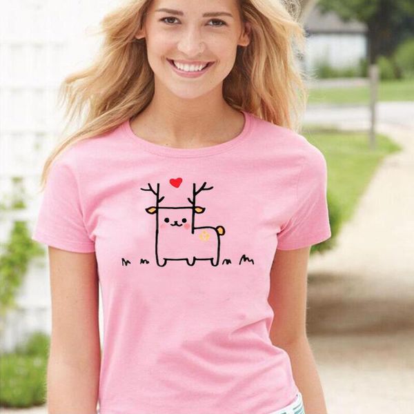 women's t-shirt cotton casual summer short sleeve tee shirt femme fashion cartton deer animal nature t women camiseta mujer, White
women's t-shirt cotton casual summer short sleeve tee shirt femme fashion cartton deer animal nature t women camiseta mujer, White