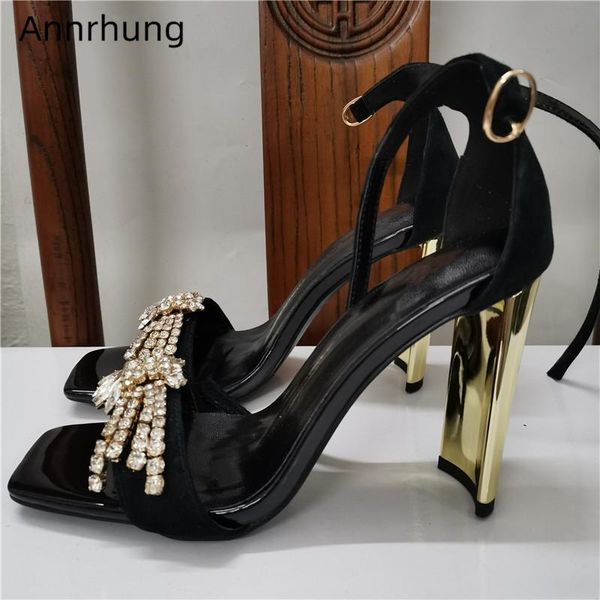 sandals crystal flower women unique metal hoof heel cover heels ankle strap square open toe modern summer shoes, Black
sandals crystal flower women unique metal hoof heel cover heels ankle strap square open toe modern summer shoes, Black
