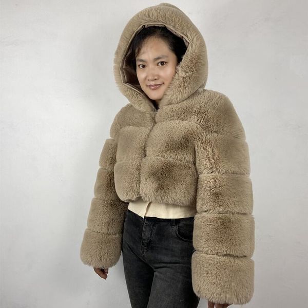 women's fur & faux furry cropped coats and jackets women fluffy coat with hooded winter jacket manteau femme, Black
women's fur & faux furry cropped coats and jackets women fluffy coat with hooded winter jacket manteau femme, Black