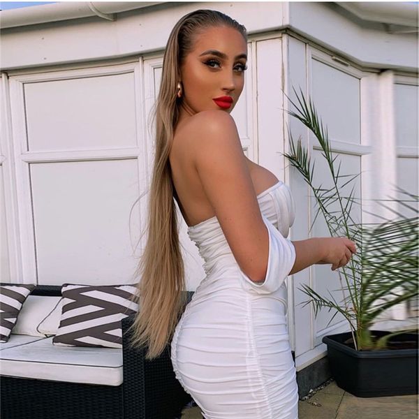 off shoulder pleated dress women fashion strapless summer party dress ladies backless casual bodycon ruched dresses, Black;gray
off shoulder pleated dress women fashion strapless summer party dress ladies backless casual bodycon ruched dresses, Black;gray