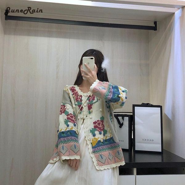 women's knits & tees junerain cute autumn winter women single breasted korean knitted cardigan vintage female loose casual sweater out, White
women's knits & tees junerain cute autumn winter women single breasted korean knitted cardigan vintage female loose casual sweater out, White