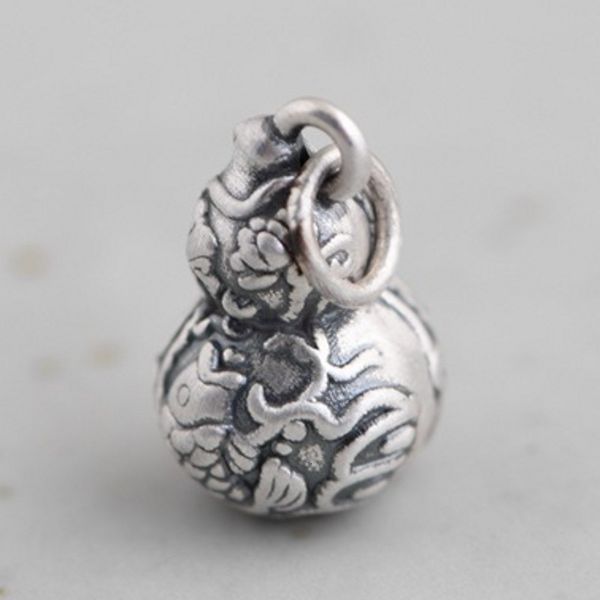 2021 new small and exquisite s999 jewelry, carp lotus, diy bracelet accessories, sier gourd woman pendant k8lh, Silver
2021 new small and exquisite s999 jewelry, carp lotus, diy bracelet accessories, sier gourd woman pendant k8lh, Silver
