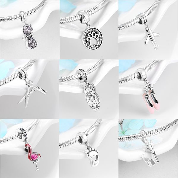 925 sterling silver beautiful owl flamingo charms pendants bead fit original kataoka charm bracelet bangles jewelry q0531, Black
925 sterling silver beautiful owl flamingo charms pendants bead fit original kataoka charm bracelet bangles jewelry q0531, Black