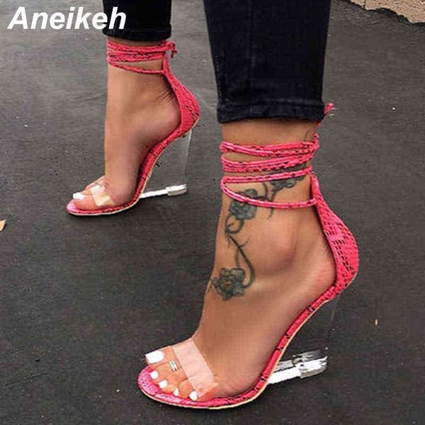 women's high heels fashion shoes transparent pvc heel opening sandals high cross band and 220121, Black