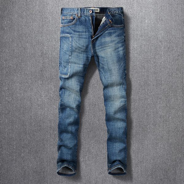 2021 new italian style fashion men jeans retro blue elastic slim fit patchwork designer denim cotton trousers vintage pants 6gk
2021 new italian style fashion men jeans retro blue elastic slim fit patchwork designer denim cotton trousers vintage pants 6gk