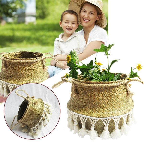 handmade bamboo storage baskets seagrass wicker basket garden flower pot laundry basket container toy holder with white tassel
handmade bamboo storage baskets seagrass wicker basket garden flower pot laundry basket container toy holder with white tassel