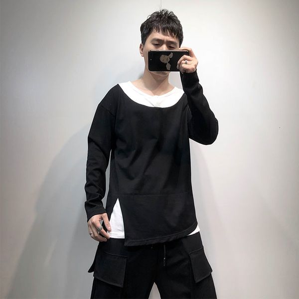 men's hoodies & sweatshirts japanese big fashion fake two black and white color matching loose round neck trendy men's t-shirt hem
men's hoodies & sweatshirts japanese big fashion fake two black and white color matching loose round neck trendy men's t-shirt hem