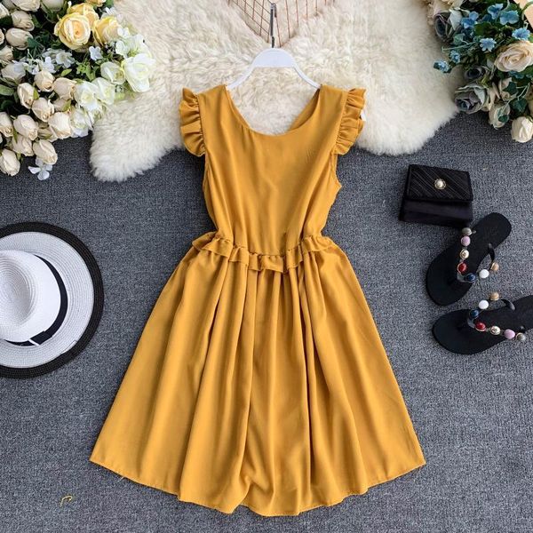 casual dresses 2021 fashion women's clothing korean version of the fresh wooden ear round neck sleeveless loose wild dress-in, Black;gray
casual dresses 2021 fashion women's clothing korean version of the fresh wooden ear round neck sleeveless loose wild dress-in, Black;gray