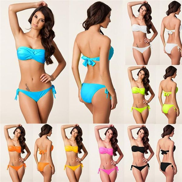 women's swimwear twisted bandeau women swimming wear swimsuit halter bathing suits female vintage bandage sponge push up bikini, White;black
women's swimwear twisted bandeau women swimming wear swimsuit halter bathing suits female vintage bandage sponge push up bikini, White;black