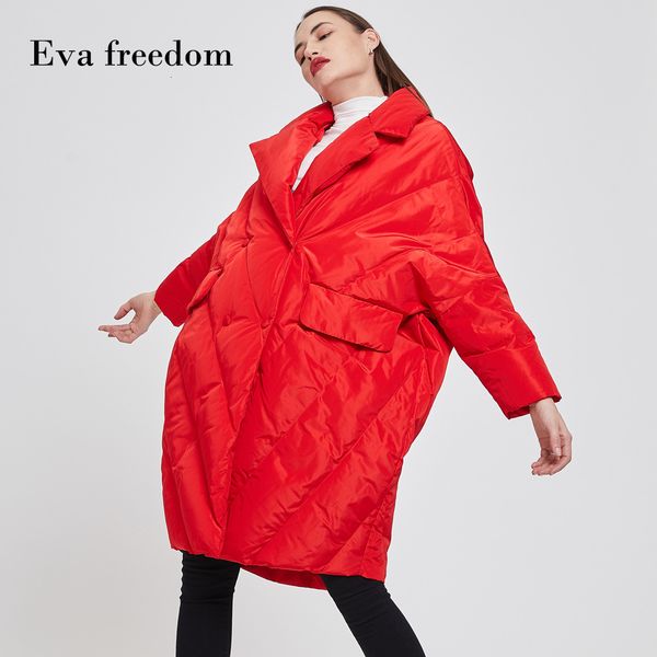 down jacket bright red women's loose large coat evafredom suit collar design trend, Black
down jacket bright red women's loose large coat evafredom suit collar design trend, Black