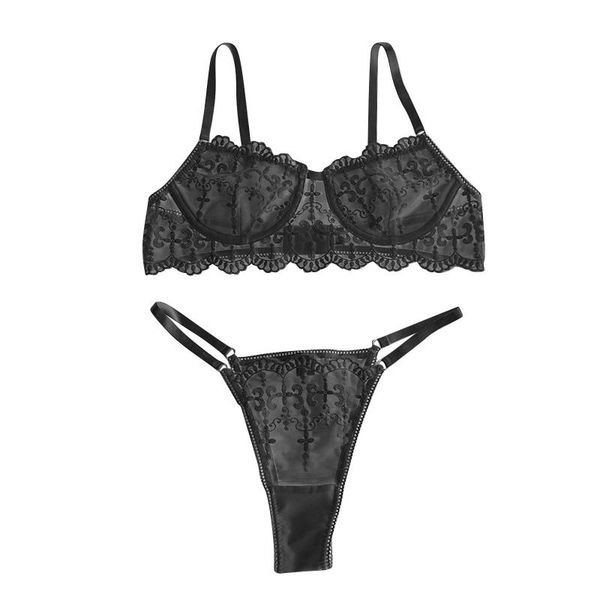 bras sets women exotic lingerie love embroidery perspective lace underwear sleepwear g-string pajamas garter set, Red;black
bras sets women exotic lingerie love embroidery perspective lace underwear sleepwear g-string pajamas garter set, Red;black