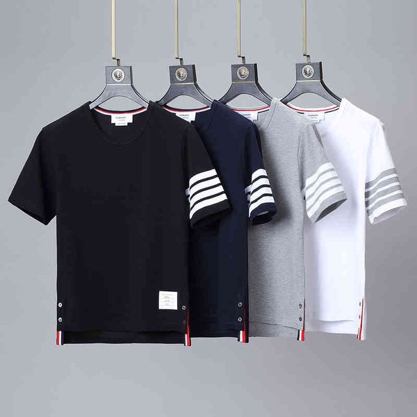 hip hop thom brun new tb short sleeve summer round neck t-shirt yarn dyed four bars designer browne, White;black
hip hop thom brun new tb short sleeve summer round neck t-shirt yarn dyed four bars designer browne, White;black