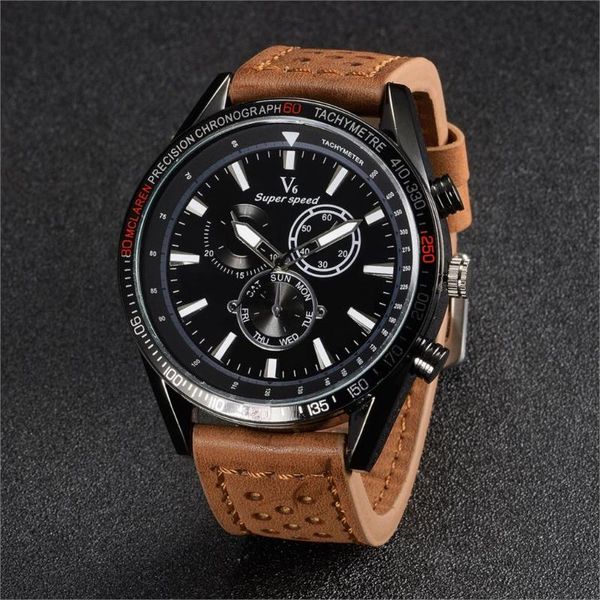 wristwatches 2021 fashion v6 leather watch men analog quartz sports watches luxury military man relogio masculino, Slivery;brown
wristwatches 2021 fashion v6 leather watch men analog quartz sports watches luxury military man relogio masculino, Slivery;brown
