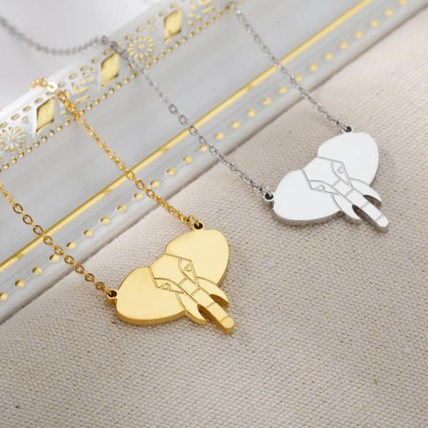 chains fashion animal elephant pattern necklace for women charm collier gold stainless steel collar boho jewelry bijoux femme, Silver
chains fashion animal elephant pattern necklace for women charm collier gold stainless steel collar boho jewelry bijoux femme, Silver