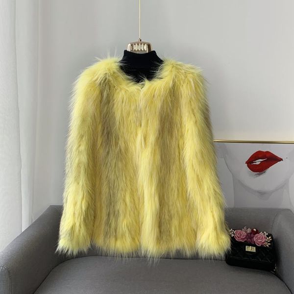 women's fur & faux haining autumn and winter raccoon double-sided woven mid-length coat female gradient short, Black
women's fur & faux haining autumn and winter raccoon double-sided woven mid-length coat female gradient short, Black