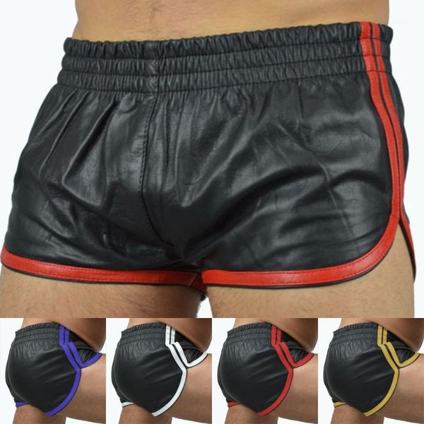 men's shorts men punk pu leather slim motorcycle trousers solid color plus size soft boxershorts male panties, White;black
men's shorts men punk pu leather slim motorcycle trousers solid color plus size soft boxershorts male panties, White;black