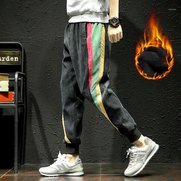 winter warm plus velvet men joggers pants 2021 streetwear side striped man casual harem black trousers men's
winter warm plus velvet men joggers pants 2021 streetwear side striped man casual harem black trousers men's