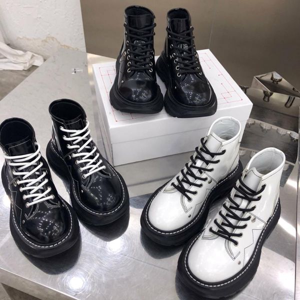 boots trendy fashion ins women's personality round toe genuine leather breathable platform ankle, Black
boots trendy fashion ins women's personality round toe genuine leather breathable platform ankle, Black