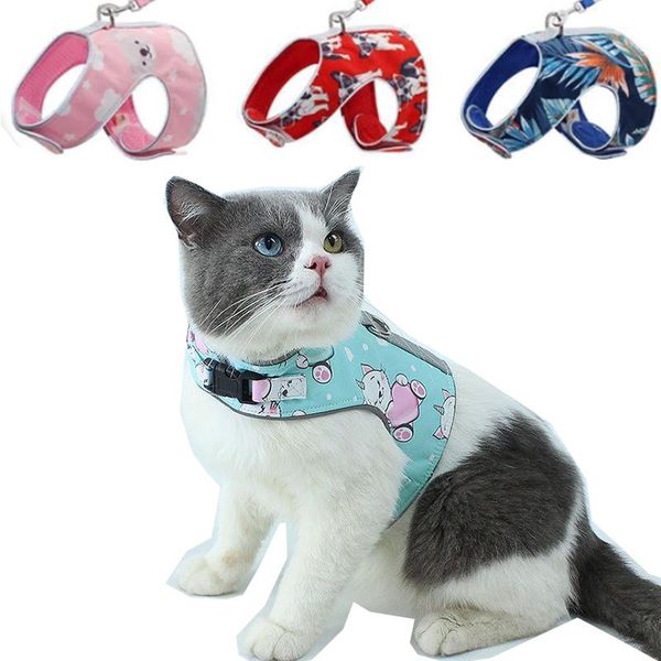 cat costumes collar harness with identity vest walking lead leash mesh reflective anti loose chest and back traction rope
cat costumes collar harness with identity vest walking lead leash mesh reflective anti loose chest and back traction rope