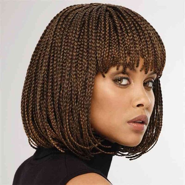 hair braided female short bobhead full chemical fiber headgear box braid wig, Black
hair braided female short bobhead full chemical fiber headgear box braid wig, Black
