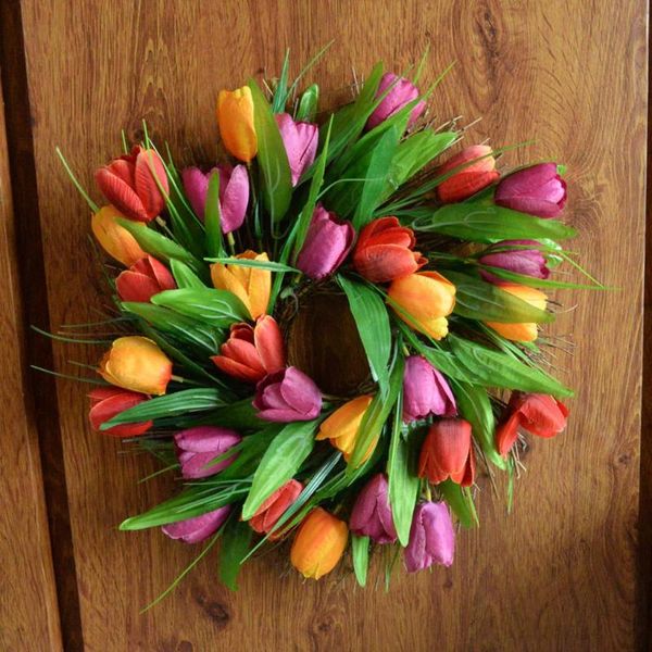 decorative flowers & wreaths 35cm spring artificial tulip front door wreath home window wall hanging party decoration mothers day
decorative flowers & wreaths 35cm spring artificial tulip front door wreath home window wall hanging party decoration mothers day