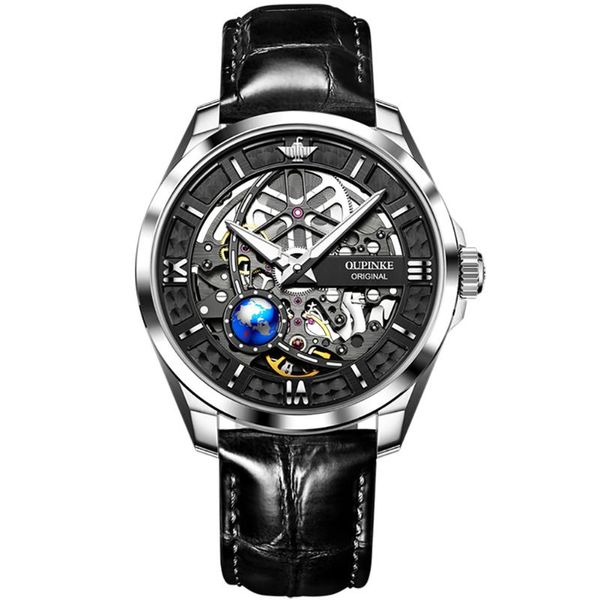 wristwatches oupinke brand watch fully automatic mechanical hollow globe business waterproof men's, Slivery;brown
wristwatches oupinke brand watch fully automatic mechanical hollow globe business waterproof men's, Slivery;brown