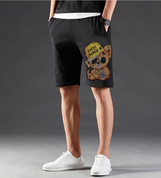men's shorts drop cotton short with rhinestones men jogging pants hip hop streetwear young drill style, White;black
men's shorts drop cotton short with rhinestones men jogging pants hip hop streetwear young drill style, White;black